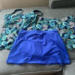 Lands end bathing suit. Tank and swim skirt combo size 8